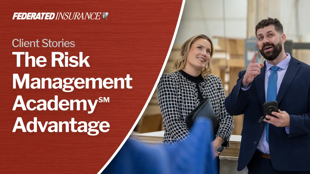 Federated Client Hollywood Woodwork discusses Federated's Risk Management Academy program with their marketing representative.